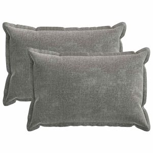 vidaXL Housse de coussin 2 pcs HOUTEN Gris fonc&eacute; 50 x 75 cm