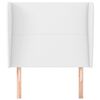 vidaXL Tête de lit avec oreilles Blanc 93x23x118/128 cm Similicuir