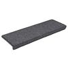 vidaXL Tapis d'escalier 30 pi&egrave;ces 65 x 21 x 4 cm Gris fonc&eacute; Bord rectangulaire