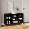 vidaXL Armoire &agrave; chaussures Noir 102x36x60 cm Bois d'ing&eacute;nierie