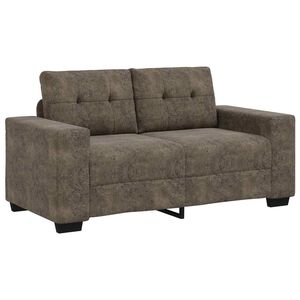 vidaXL Canap&eacute; deux places Gris fonc&eacute; 160 cm Simili daim