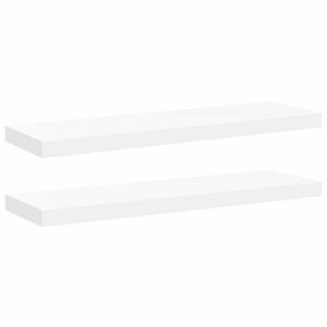 vidaXL &Eacute;tag&egrave;res murales flottantes 2 pcs blanc 80x23,5x3,8 cm MDF