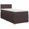 vidaXL Lit boxspring avec matelas Marron fonc&eacute; 90 x 190 cm Tissu