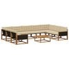 vidaXL Ensemble de canap&eacute;s d'ext&eacute;rieur 10 pc Naturel et Beige