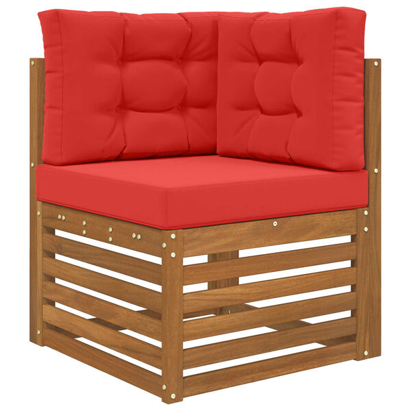 vidaXL Coussin de canap&eacute; d'ext&eacute;rieur 3 pcs Rouge Polyester