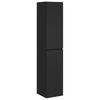 vidaXL Cabinet de Salle de Bain Mural Noir 33 x 34,5 x 160 cm
