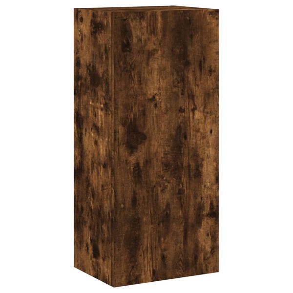 vidaXL Meuble TV mural ch&ecirc;ne fum&eacute; 40,5x30x90 cm bois d'ing&eacute;nierie