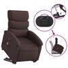 vidaXL Fauteuil inclinable de massage électrique Marron foncé Tissu