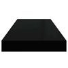 vidaXL &Eacute;tag&egrave;re murale flottante Noir brillant 60x23,5x3,8 cm MDF