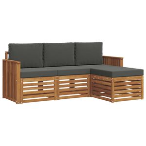 vidaXL Ensemble de canap&eacute;s d'ext&eacute;rieur 4 pc 4 place