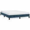 vidaXL Cadre de lit sans matelas bleu fonc&eacute; 140x190 cm velours