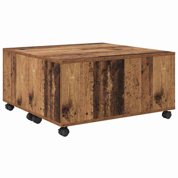 vidaXL Table basse Bois ancien 75 x 75 x 38 cm Bois d'ingénierie