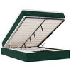 vidaXL Cadre de lit ottoman avec matelas vert fonc&eacute; 140x200 cm velours