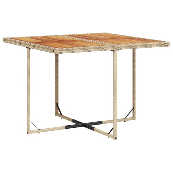 vidaXL Ensemble &agrave; manger de jardin et coussins 9 pcs beige Poly rotin