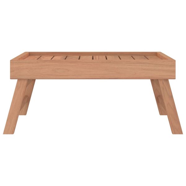 vidaXL Plateau pliable 55x35x25 cm Bois de teck massif