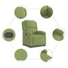 vidaXL Fauteuil inclinable vert clair velours