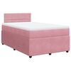vidaXL Sommier &agrave; lattes de lit avec matelas Rose 120x200 cm Velours