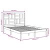 vidaXL Cadre de lit sans matelas bois massif 120x190 cm