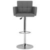 vidaXL Tabourets de bar lot de 2 gris similicuir