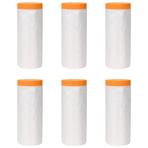 vidaXL Tapis de protection avec bande adh&eacute;sive 6 pc Transparent HDPE