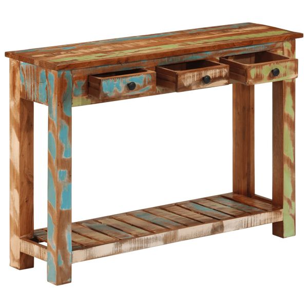 vidaXL Table console 110x30x76 cm Bois massif de récupération