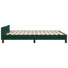 vidaXL Cadre de lit sans matelas vert fonc&eacute; 140x190 cm velours