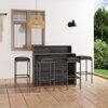 vidaXL Ensemble de bar de jardin avec coussins 5 pcs Gris