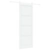 vidaXL Porte coulissante 83 x 232 cm Bois de pin massif Blanc