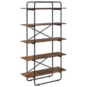 vidaXL &Eacute;tag&egrave;re 5 niveaux 100 x 35 x 175,5 cm PB Ch&ecirc;ne fum&eacute;