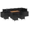 vidaXL Ensemble de canap&eacute; de jardin 10 pc 6-Nombre de places Noir