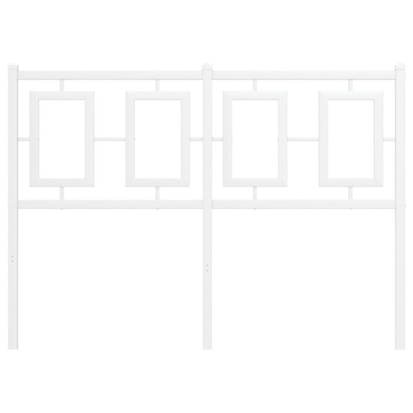 vidaXL Tête de lit métal blanc 120 cm