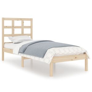 vidaXL Cadre de lit sans matelas 75x190 cm bois massif
