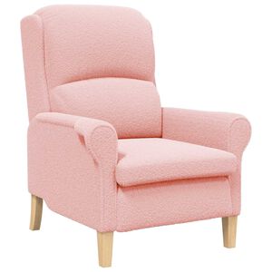 vidaXL fauteuil Rose Tissu en Sherpa doux