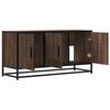 vidaXL Meuble TV ch&ecirc;ne marron 100x35x50 cm bois d'ing&eacute;nierie et m&eacute;tal