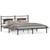 vidaXL Cadre de lit sans matelas ch&ecirc;ne fum&eacute; 160x200 cm bois ing&eacute;nierie