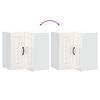 vidaXL Armoire murale d'angle de cuisine Kalmar blanc brillant
