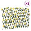 vidaXL Treillis de lierre artificiel extensible 5 pcs jaune 180x60 cm