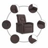 vidaXL Fauteuil inclinable Marron foncé Tissu