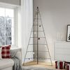 vidaXL Arbre de Noël en métal pour décoration noir 210 cm