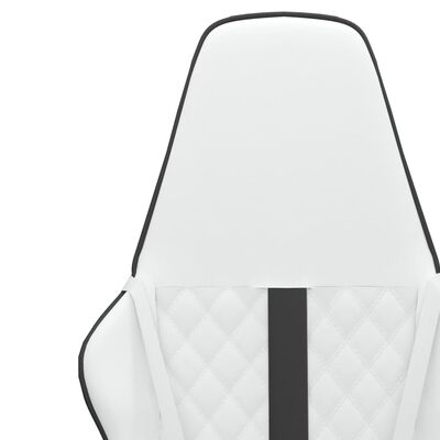 vidaXL Chaise de jeu Blanc et noir Similicuir