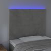 vidaXL T&ecirc;te de lit &agrave; LED Gris clair 100x5x118/128 cm Velours