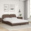 vidaXL Lit avec matelas Zadar marron 160x200 cm similicuir