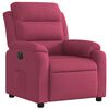 vidaXL Fauteuil inclinable &eacute;lectrique rouge bordeaux velours
