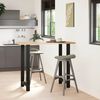 vidaXL Pieds de table de bar Noir 2 pi&egrave;ces 60 x (110-111) cm Acier