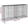 vidaXL Panier gabion avec couvercle 200x50x100 cm fer galvanisé