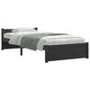 vidaXL Cadre de lit sans matelas noir bois massif 75x190 cm
