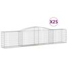 vidaXL Paniers &agrave; gabions arqu&eacute;s 25 pcs 400x50x80/100 cm Fer galvanis&eacute;