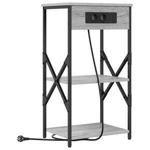 vidaXL Cabinet de chevet Gris Sonoma 41 x 31 x 76 cm Bois d'ing&eacute;nierie