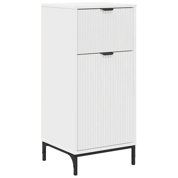 vidaXL Cabinet de salle de bain avec stockage Blanc 39.5 x 36 x 88 cm