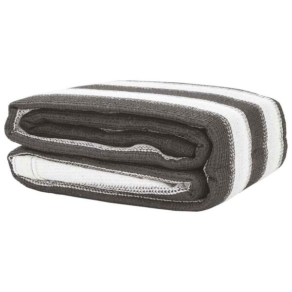 vidaXL Tapis de tente anthracite et blanc 400x700 cm PEHD